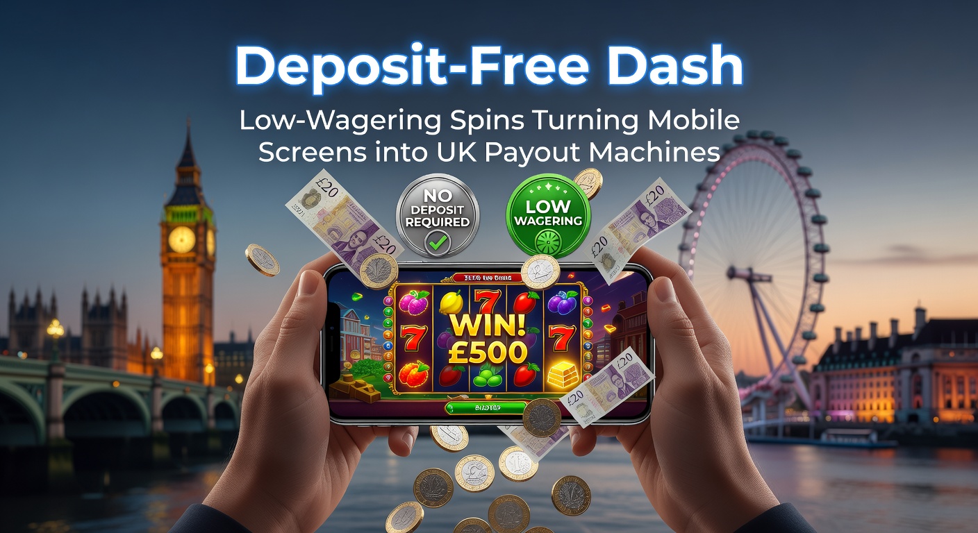 Smartphone in hand showing a successful cashout notification from a low-wagering spin bonus in a UK mobile casino, with payout amount and wagering progress bar visible