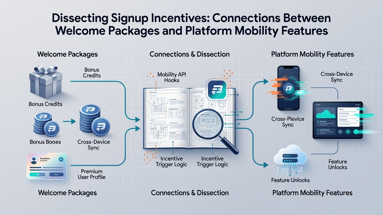 Mobile platform mobility tools integrated with casino welcome package redemption flows