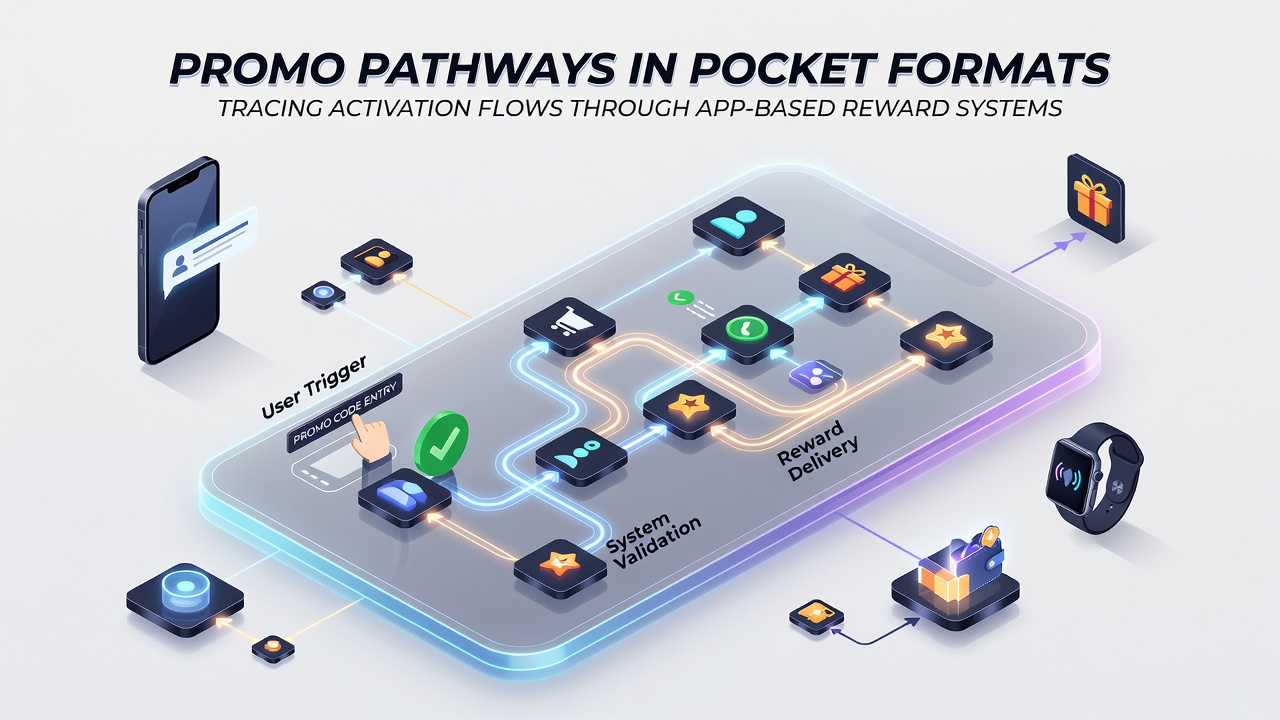 Flowchart diagram showing activation steps in app-based reward systems with arrows connecting user actions to server responses