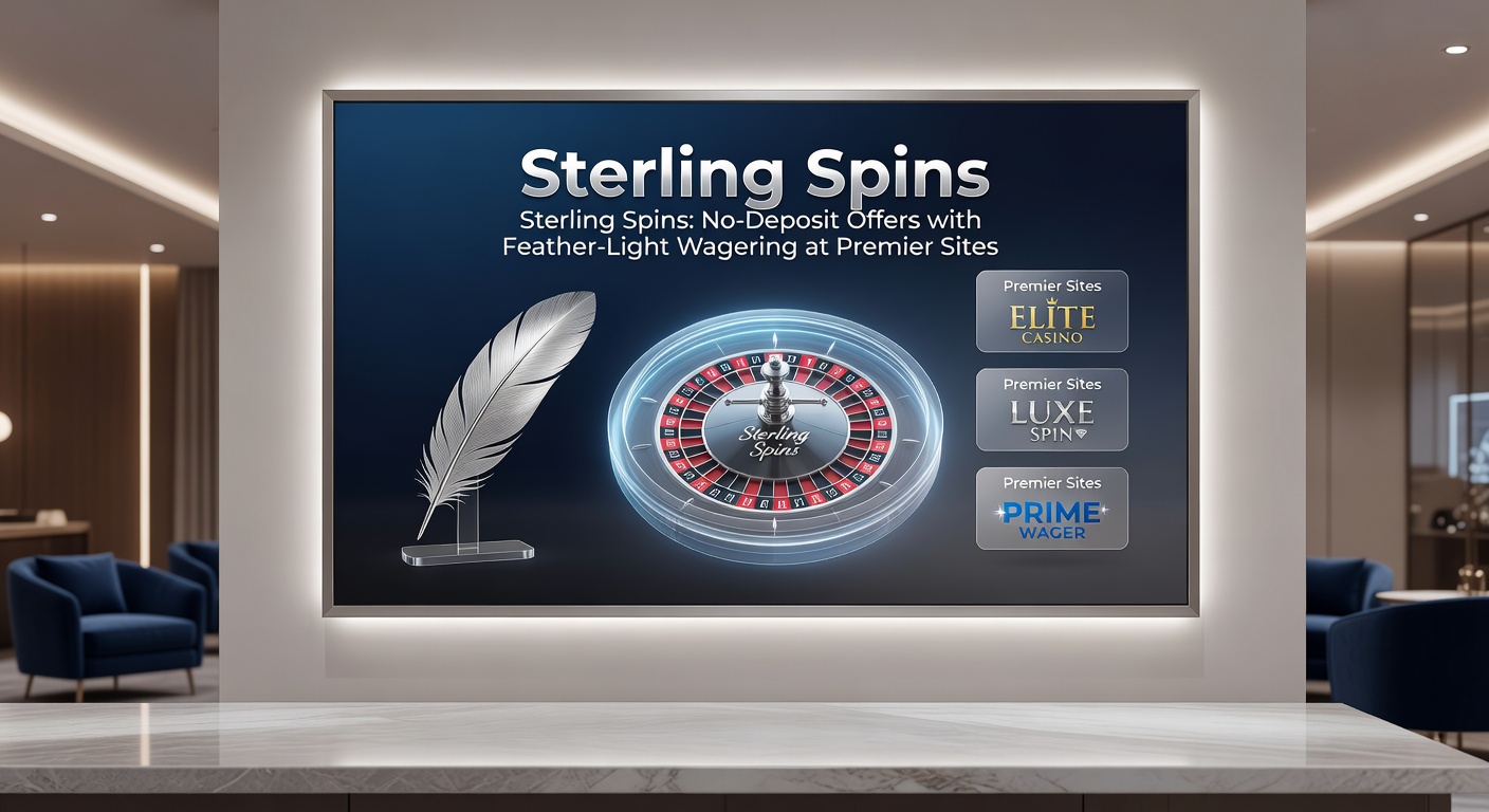 Screenshot of a casino dashboard displaying active sterling spins no-deposit bonus with wagering details and payout examples