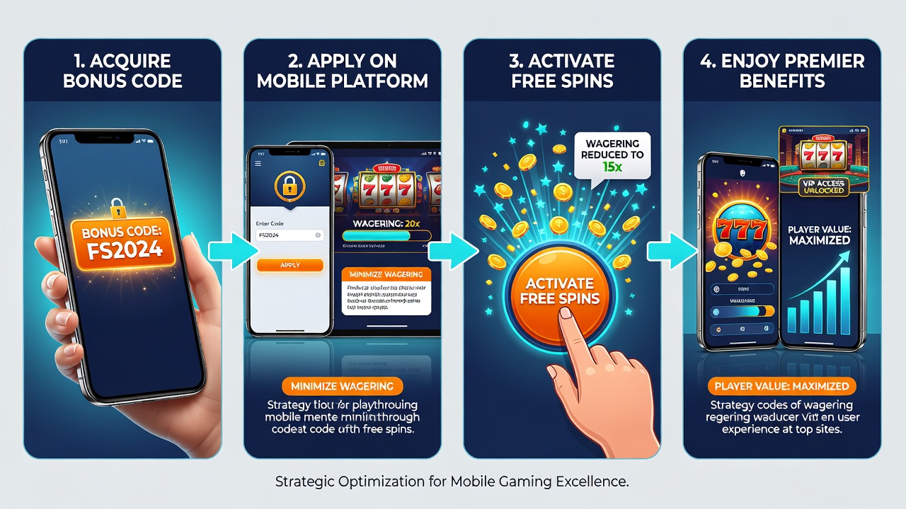 Player reviewing bonus code terms on a smartphone screen at a casino site
