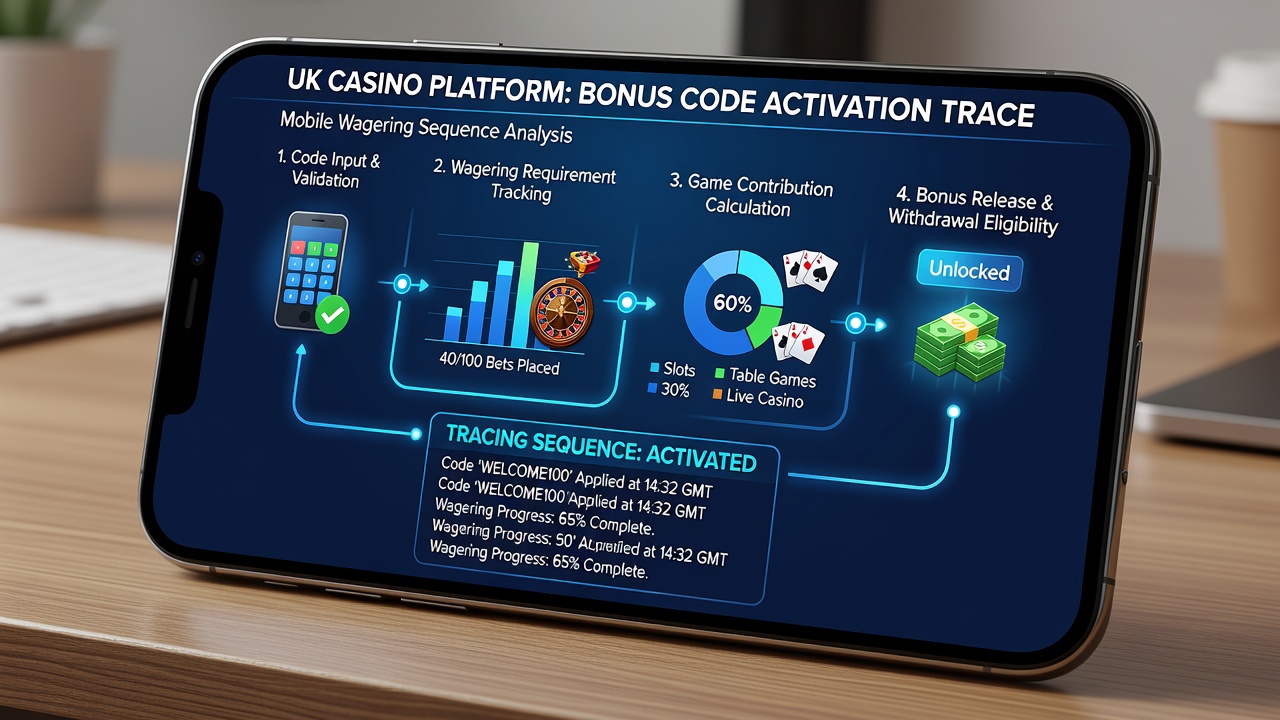 Progress tracking screen in a UK mobile casino app during bonus wagering stages