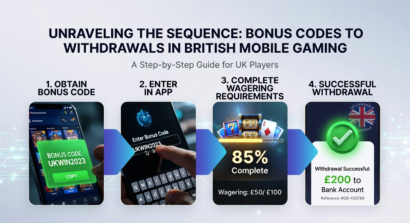 Mobile casino app interface showing bonus code entry and account dashboard on a smartphone screen