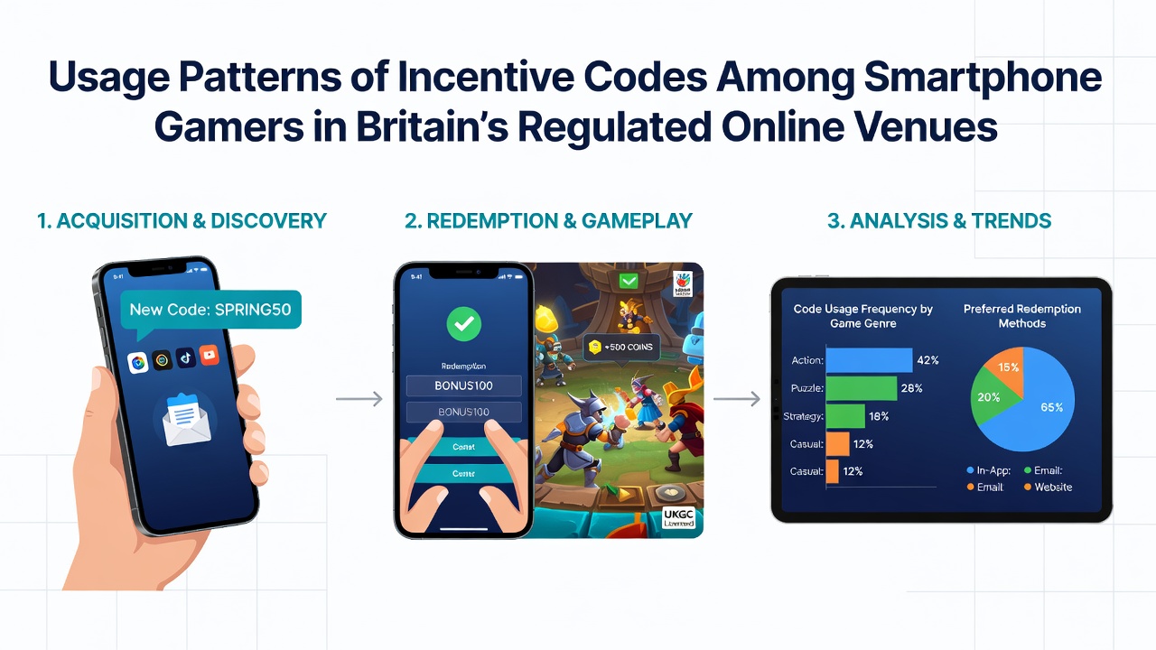 Data charts showing mobile incentive code redemption patterns in UK casinos